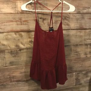 Maroon tank top from Wet seal